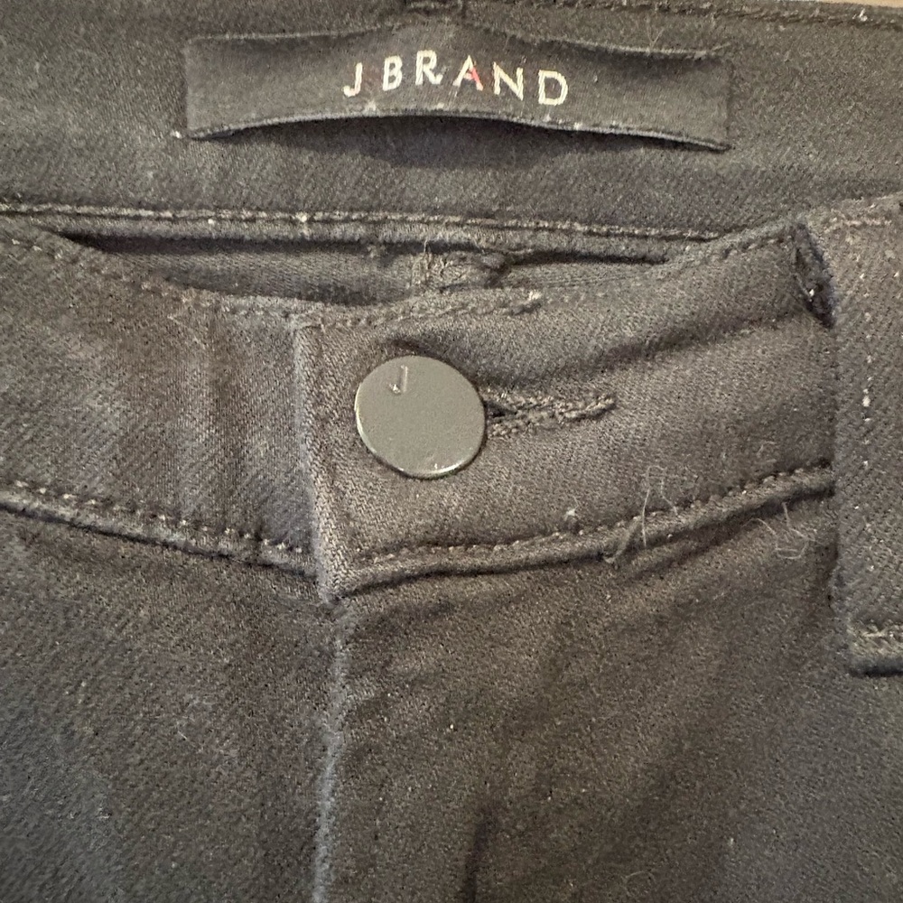 J Brand Maria High Rise Flare Jeans in Jet Black inseam 34 - Picture 8 of 14
